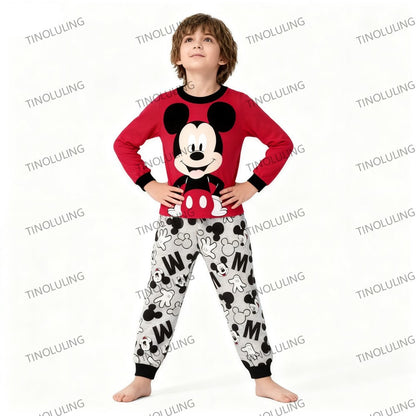 Autumn Kids McQueen Boutique Pajamas Sets 100% Pure Cotton Mickey Minnie Elsa 2pcs Pyjamas for Baby Boys Girls Toddler Sleepwear
