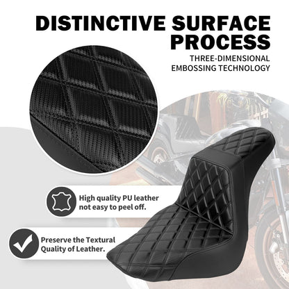 Banco do passageiro do motorista de duas pessoas da motocicleta Selim do piloto Banco dianteiro e traseiro para Harley Softail Fat Boy 2018-2025 Breakout FXBR 2023-25