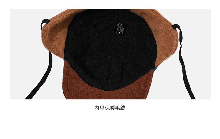 Chapéu de Inverno Corta-vento Térmico de Fleece Estilo Pescador Cinco Painéis para Ciclismo, Atividades ao Ar Livre, Proteção de Orelha Contra o Frio para Esportes de Inverno?