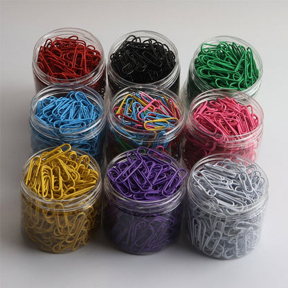 200Pcs Paper Clips Notebook Filing Bookmark Rustproof Paperclips Document Organizing for Office School Supplies