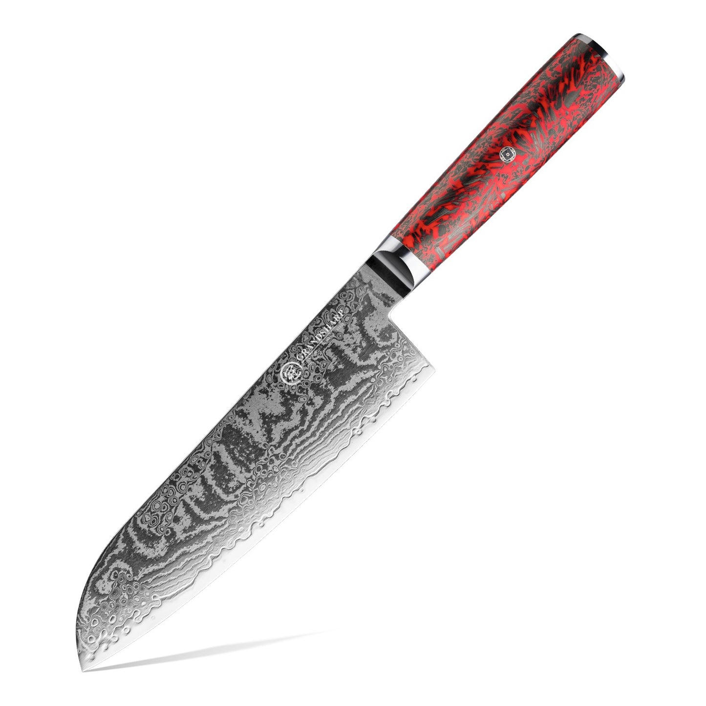Grandsharp 1-6 Peças Conjunto de Facas de Cozinha 67 Camadas de Aço Damasco com Pó S35VN Faca Afiada de Chef Nakiri para Descascar Utensílios de Cozinha
