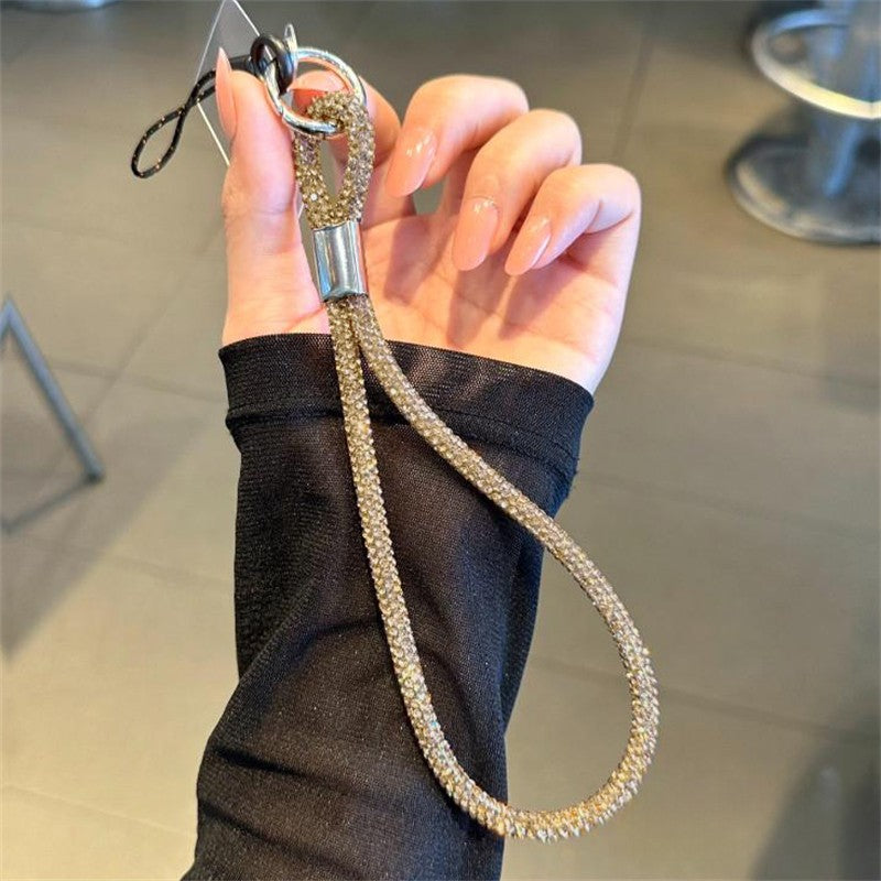 INS Glitter Phone Lanyard Phone Crystal Wrist Straps Keychain Anti-lost Rope For iPhone 16 Samsung Universal Bling Hanging Cord