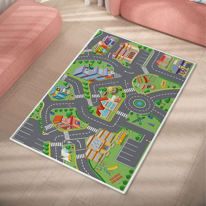 Road Mat Children Traffic Car Map Boy Girls Educational Toy Road Carpet Playmat For Baby Mats Cartoon City Rug Kids Toys Games