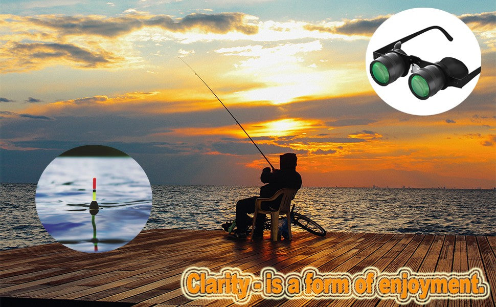 Fishing Binoculars for outdoor bird watching, fishing, sports, theater professional hands-free glasses HD portable telescope