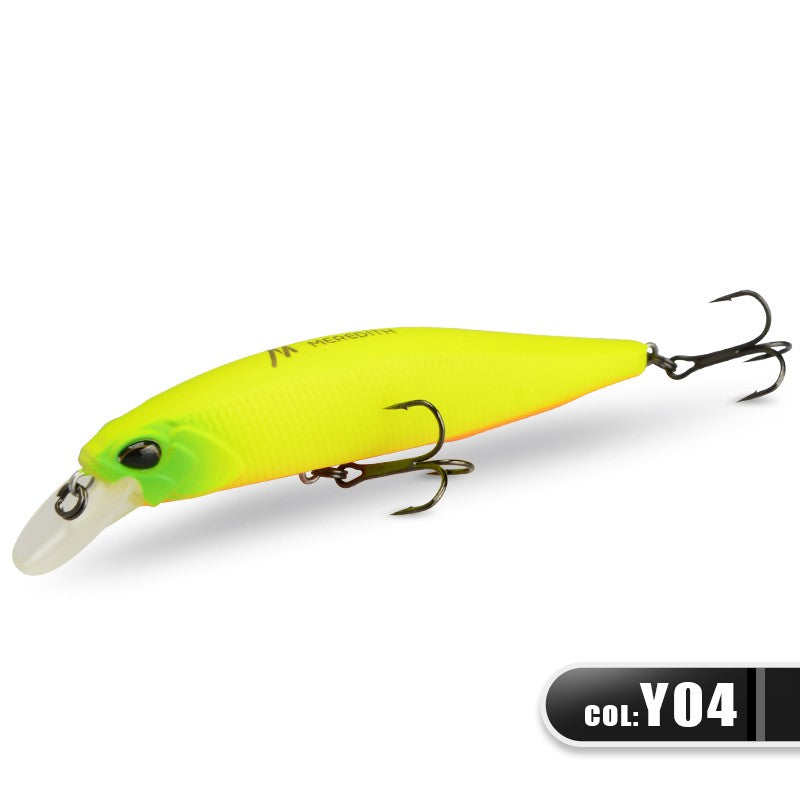 MEREDITH JERK MINNOW 100F 14g Flutuante Wobbler Isca de Pesca 24 Cores Isca Minnow Isca Dura Qualidade Profissional Profundidade0.8-1.0m