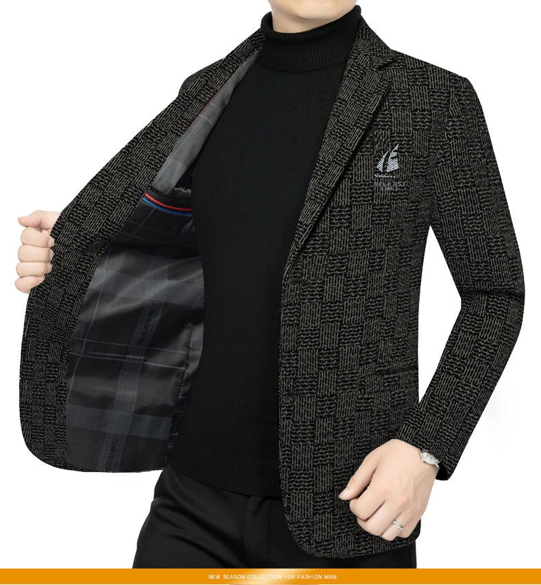 The new Chenier suit is a high-quality men's fashionable business trend stylish suit jacket for spring and autumn