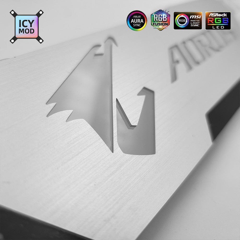 Suporte para GPU de Alumínio Aorus 5V3Pin VGA Holder RGB MSI ROG NVIDIA A-RGB Suporte Horizontal para Placa de Vídeo Metal AURA 12V