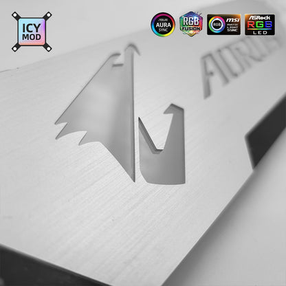 Suporte para GPU de Alumínio Aorus 5V3Pin VGA Holder RGB MSI ROG NVIDIA A-RGB Suporte Horizontal para Placa de Vídeo Metal AURA 12V