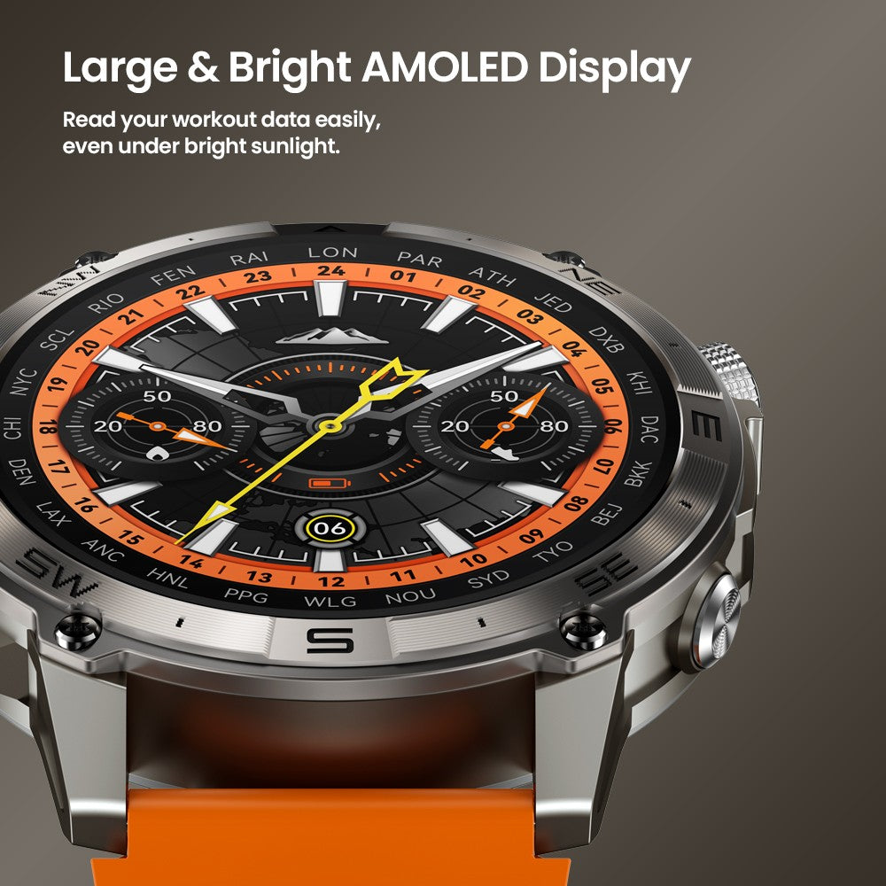 Zeblaze Stratos 2 Plus GPS Sports Smart Watch Bússola Integrada Altímetro Barométrico Tela AMOLED de 1.43'' Smartwatch com Chamada de Voz