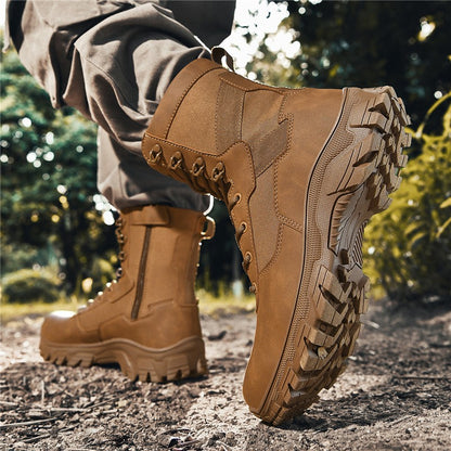 Botas impermeáveis de alta qualidade para homens grandes para caminhadas e treinamento em campo de batalha ao ar livre no outono de 2025