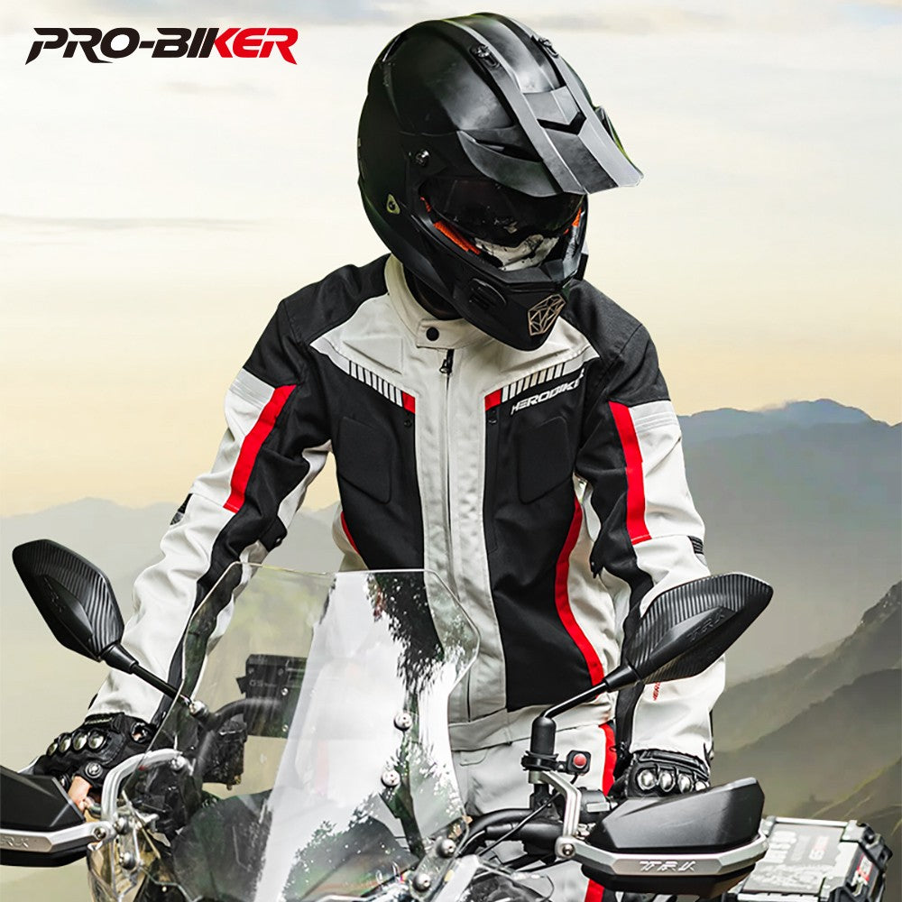 HEROBIKER Waterproof Motorcycle Jacket Man Racing Jacket Wearable Motorcycle Pants Moto Clothing With EVA Protection