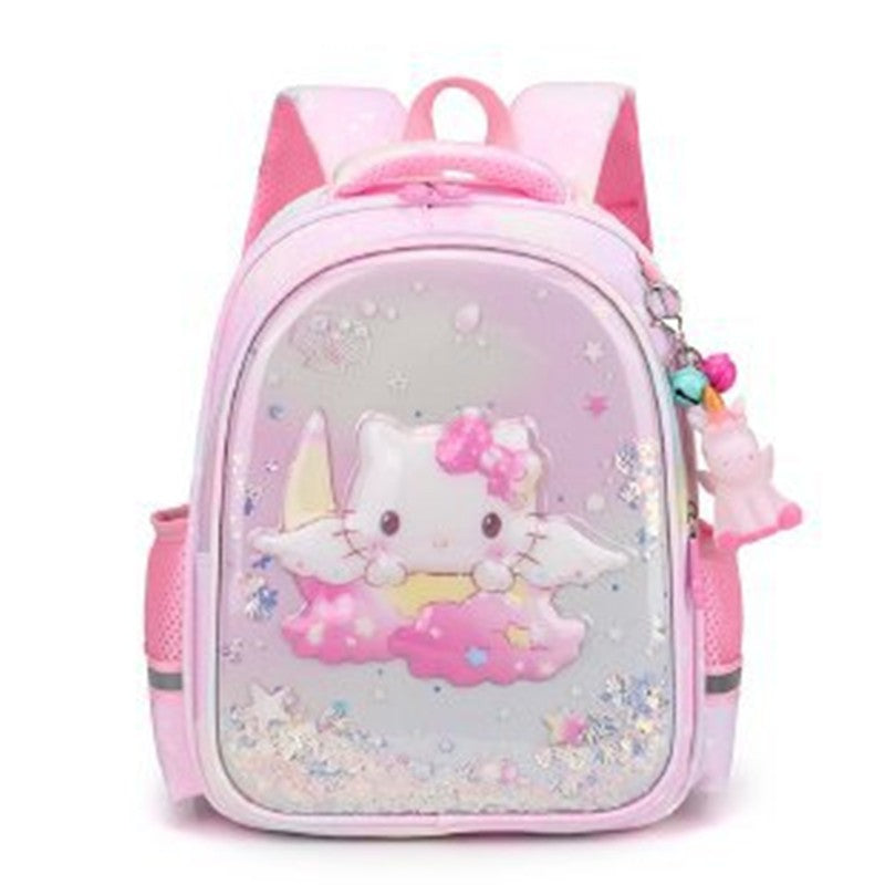 Mochila escolar de unicórnio para estudantes do ensino fundamental, mochila fofa e leve para crianças do 1º ao 5º ano, mochila de grande capacidade