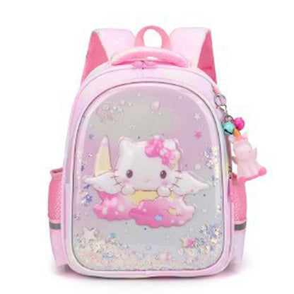 Mochila escolar de unicórnio para estudantes do ensino fundamental, mochila fofa e leve para crianças do 1º ao 5º ano, mochila de grande capacidade