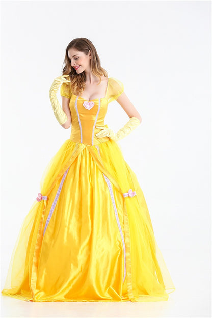 Halloween Costume Belle Princess Dress Adult Beauty and Beast Anime Belle Dress Cosplay Performance Women Birthday Gifts