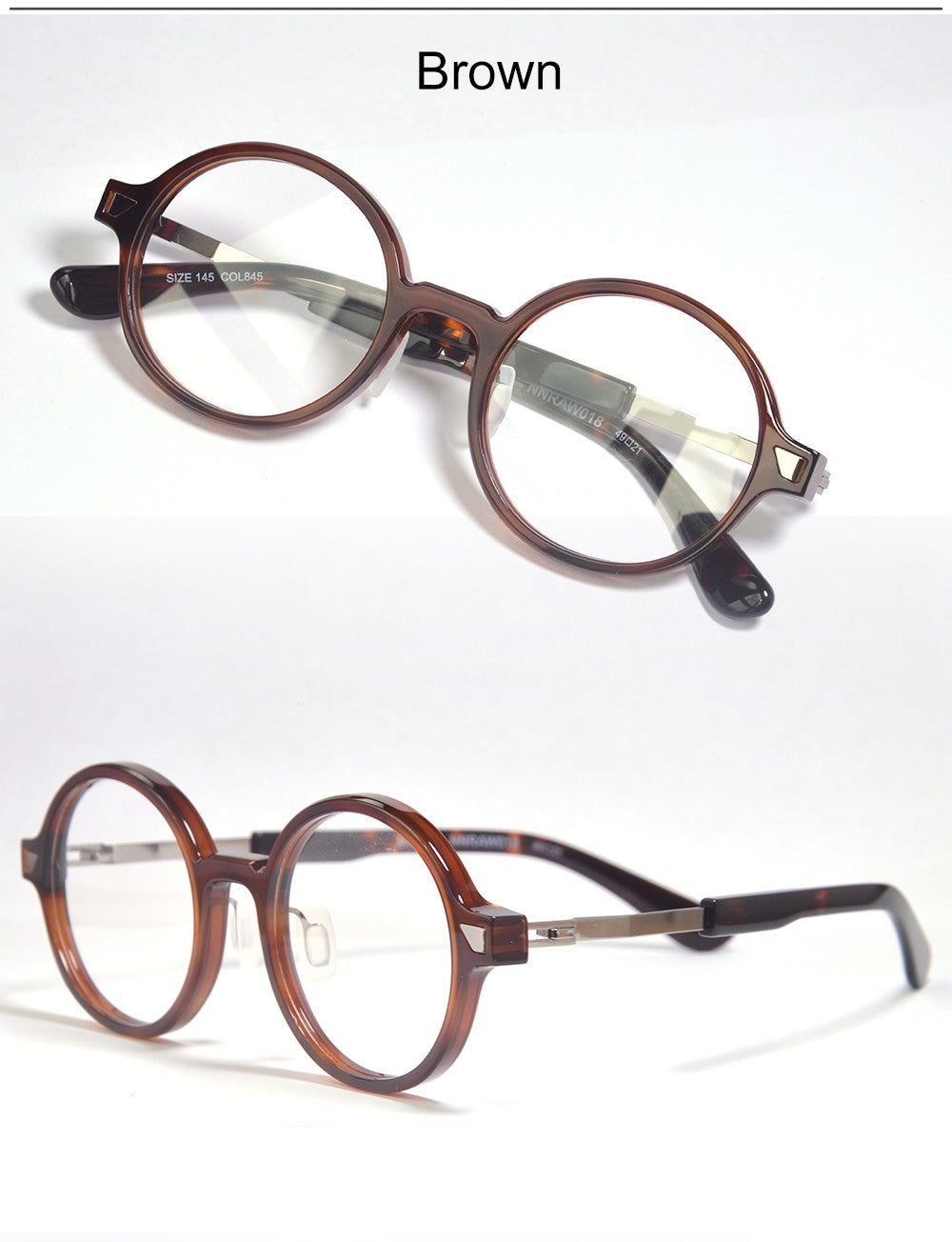 Óculos de Grau de Acetato Redondos Grandes da Moda para Mulheres Óculos Redondos de Tamanho Grande para Homens Design Alemão Flexível com Grau