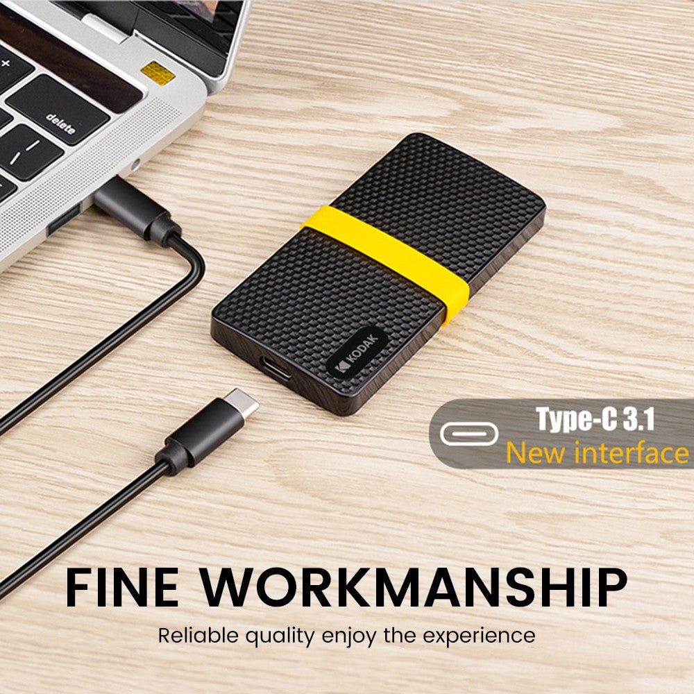 KODAK USB3.1 GEN2 SSD 1TB Disco Rígido Externo 128GB 256GB 512GB 1TB Mini PSSD de estado sólido para PCs laptops disco duro externo