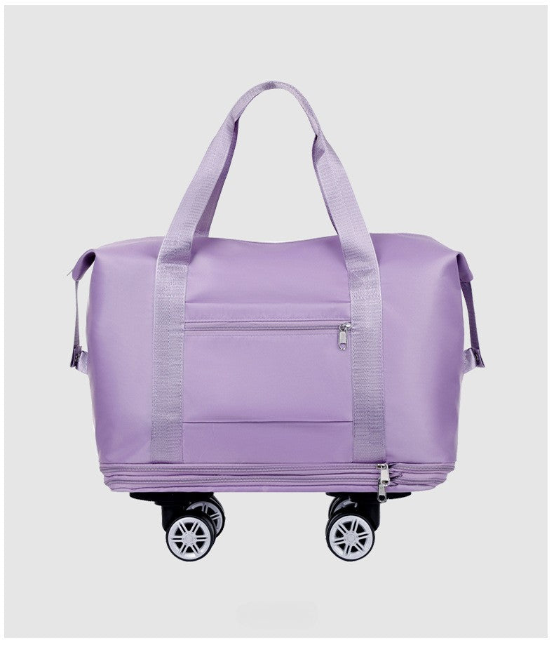 Mala expansível com rodízio universal Grande capacidade de armazenamento para separação de itens secos e molhados Bolsa de viagem e fitness leve