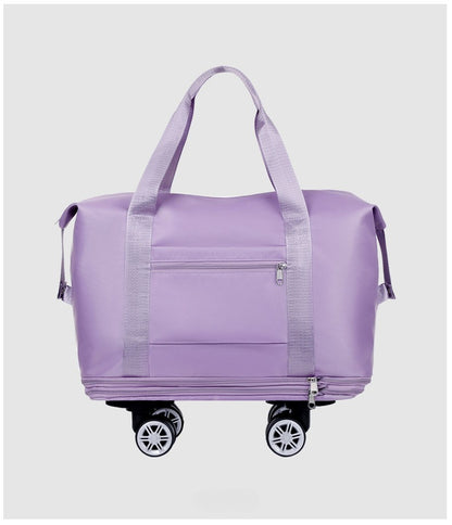 Mala expansível com rodízio universal Grande capacidade de armazenamento para separação de itens secos e molhados Bolsa de viagem e fitness leve