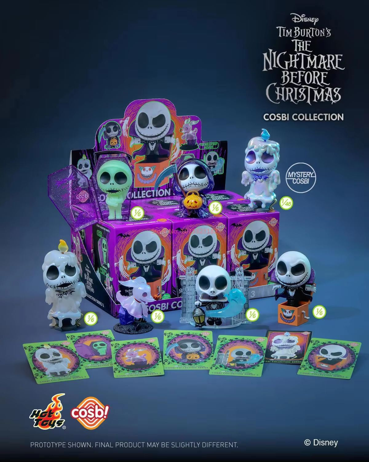 Em estoque O Pesadelo Antes do Natal Versão Q Jack Skellington Rei Abóbora Mini Bonecos de Ação Fofos Brinquedo Gótico de Halloween