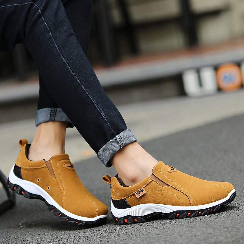 Novos Tênis Casuais Masculinos Ultraleves para Exterior Sapatos Casuais Masculinos de Tamanho Grande Design de Peça Única para Calçar Rápido e Fácil
