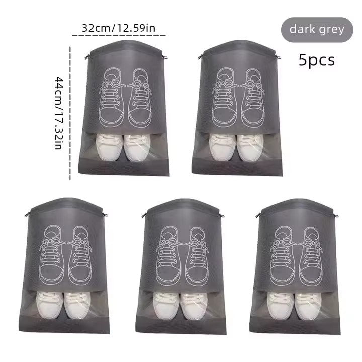 5/10pcs Non Woven Shoe Bag Storage Bag, Shoe Storage Drawstring Drawstring, Shoe Storage Bag, Dust-proof