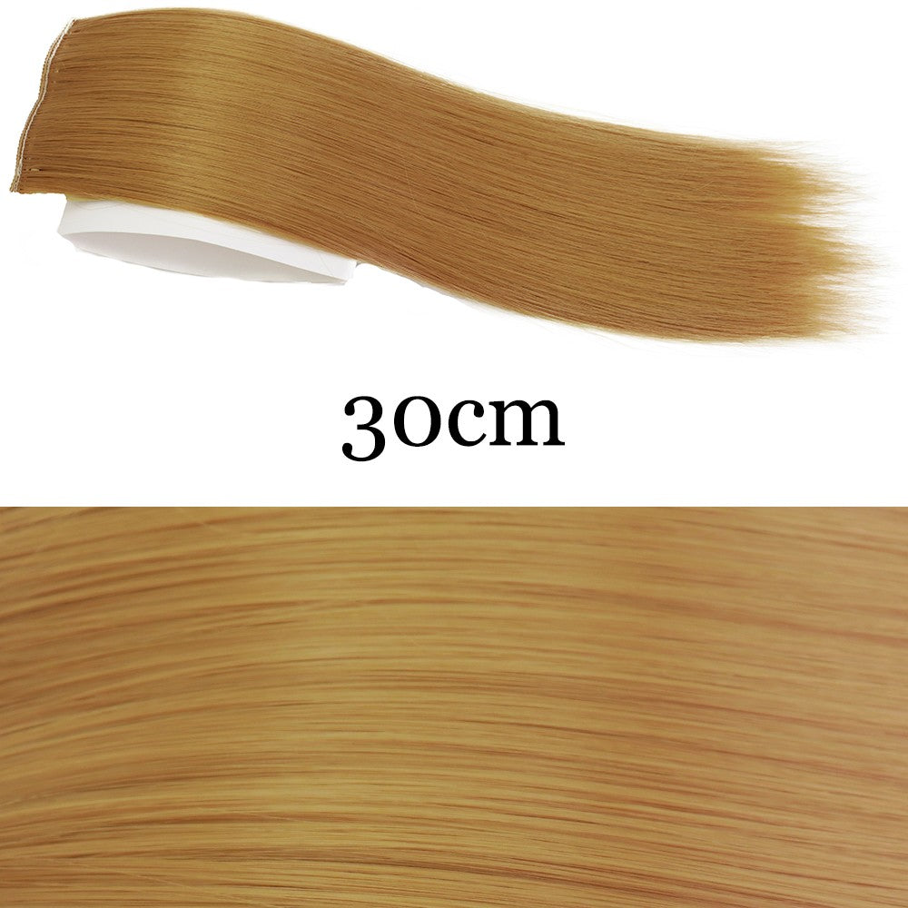 MERISI HAIR Apliques de Cabelo Sintético Liso Invisível com 2 Presilhas, Aumento de Volume, Extensões de Cabelo, Cobertura Lateral Superior
