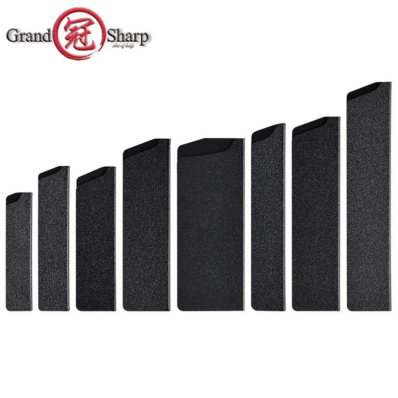 Grandsharp Kit de Proteção de Lâmina de Faca 8 Peças Preto Universal ABS Plástico Não Tóxico Livre de BPA Forro de Feltro Ferramentas de Cozinha para Chef