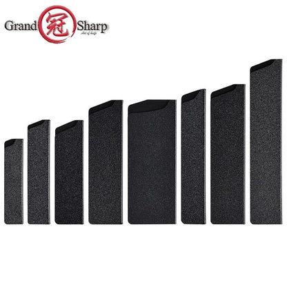 Grandsharp Kit de Proteção de Lâmina de Faca 8 Peças Preto Universal ABS Plástico Não Tóxico Livre de BPA Forro de Feltro Ferramentas de Cozinha para Chef