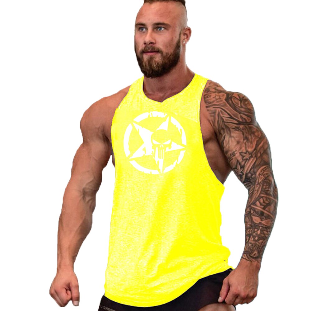New fashion pure cotton sleeveless shirt vest men's fitness shirt men's undershi