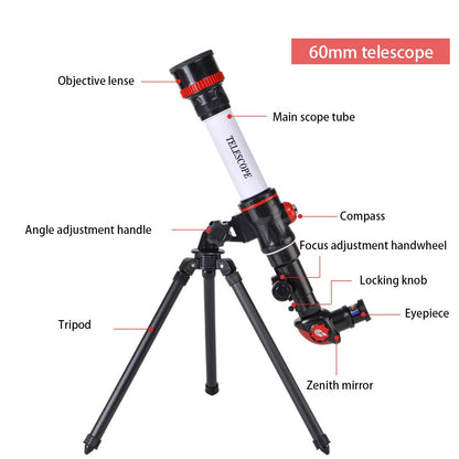 Telescópio Profissional de Alta Ampliação para Crianças Experiência Monocular Binóculos de Observação Estrelas Auxiliares de Ensino