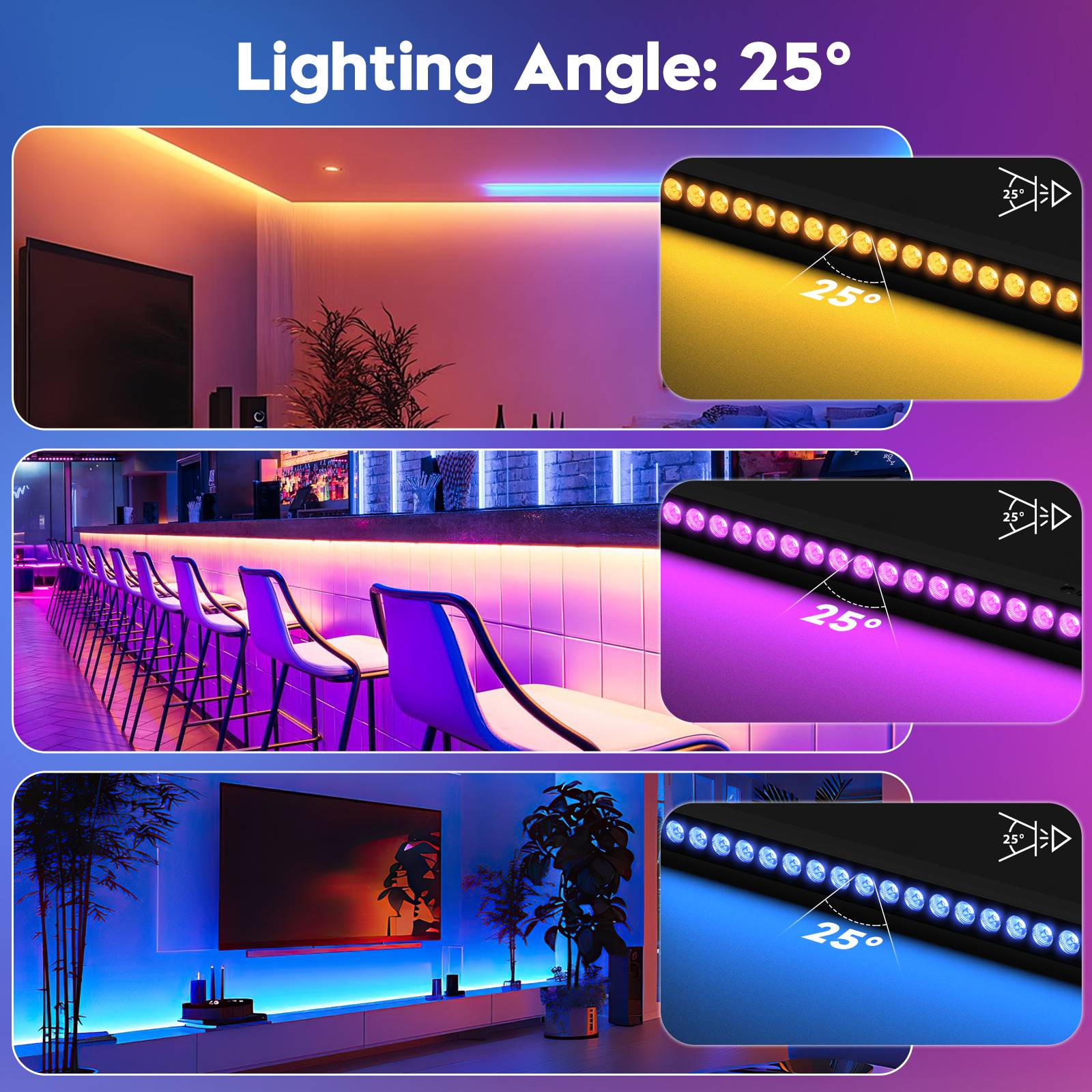 U'King 1/2Pcs 60W RGB 24LED Wall Wash Light Bar With Remote Controller DMX512 Stage Light Bar For DJ Wedding Party Church Music