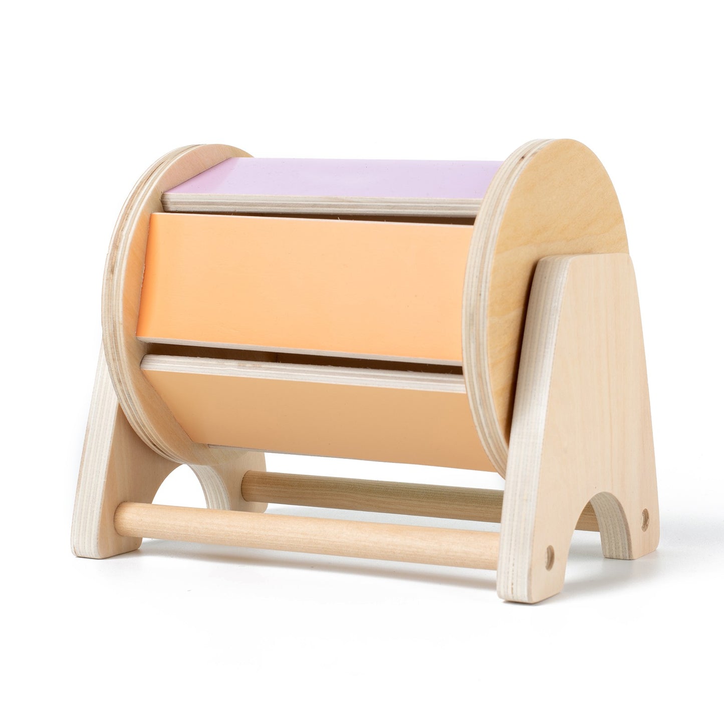 Newest Wooden Drum Baby Toys Bright Color Sensory Montessori Drum Toys Hottest Kids Rolling Drum Toys Early Childhood Education