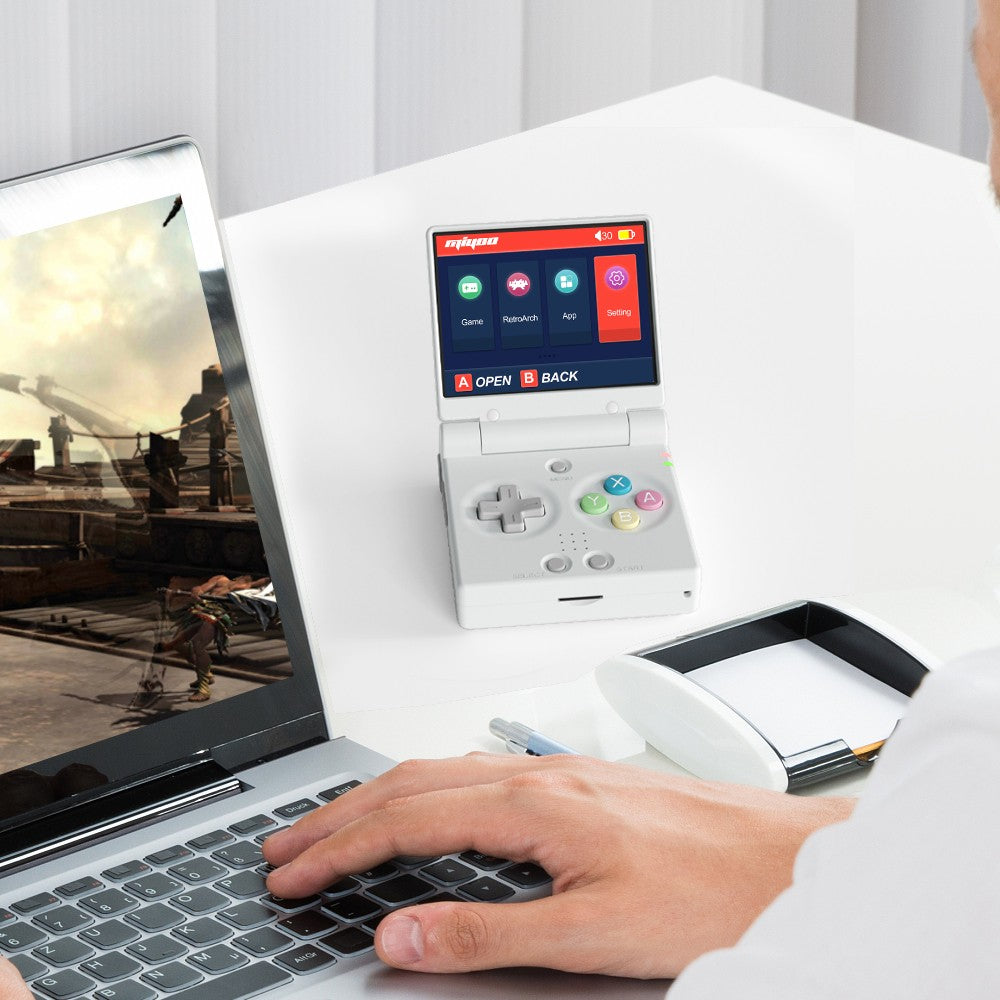 MIYOO MINI FLIP Handheld Game Players 2.8'' IPS Screen Linux System Video Game Consoles Free Case Gamer Dual analog sticks Gift