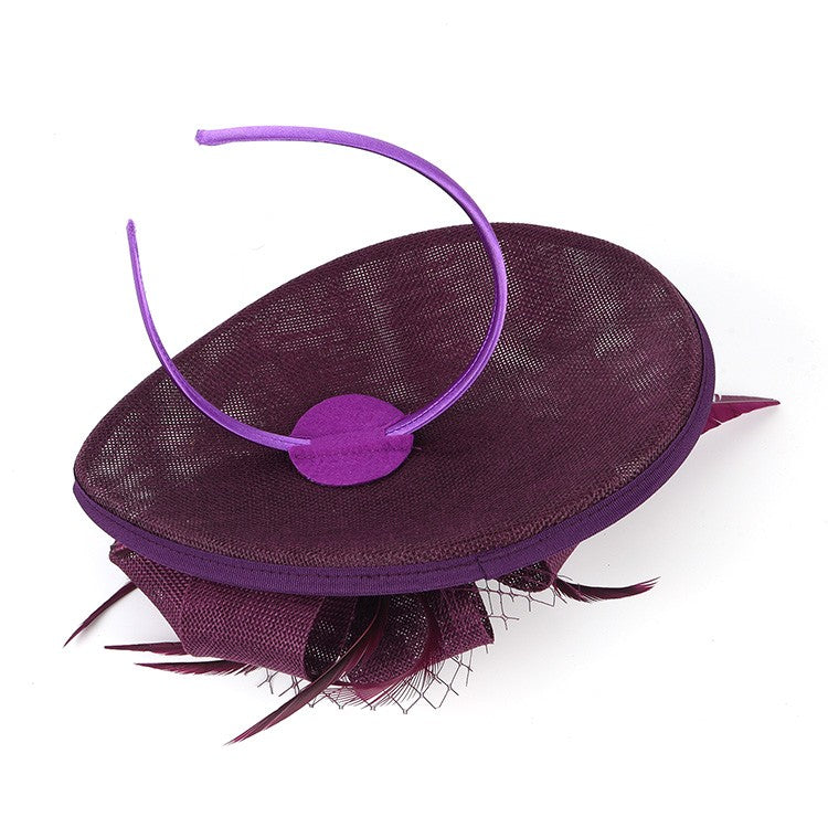 Fascinators de Luxo Kentucky Derby Chapéu de Igreja Design de Pérolas em Tela Laço Máscara Acessórios de Cabelo para Mulheres Senhoras