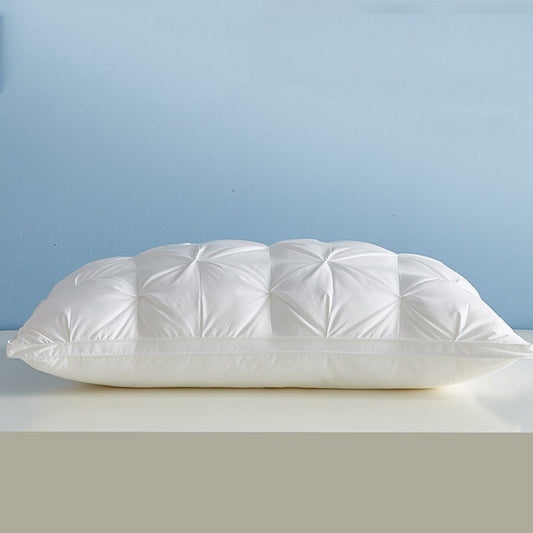 Liv-Esthete Noble White 100% Goose Down Pillow Sleep Gift Down-proof Queen King 100% Cotton White Neck Protection Bed Pillows
