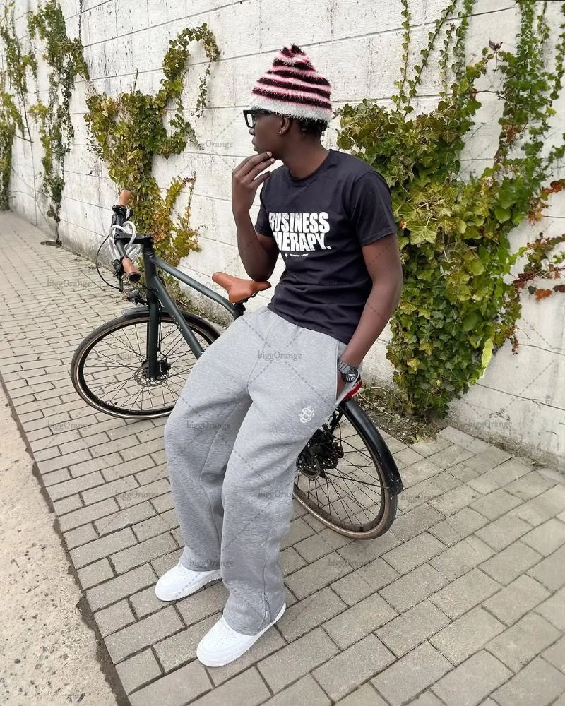 Retro High Street Harajuku Casual Loose Straight Wide-leg Pants Men Y2K American Hip-hop Trendy Brand Oversized Sweatpants Women