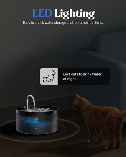 Bebedouro automático para animais de estimação 2,1L Bomba ultra silenciosa torneira para gatos adequado para cães e gatos com sensor USB elétrico