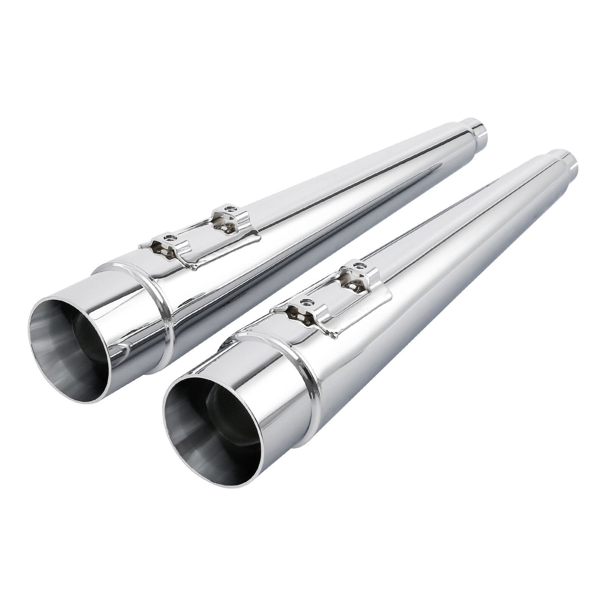 Motorcycle 4' Exhaust Pipes For Harley Touring Road King Models With Dual Exhaust 1995-2016 2015 2014 2013 2012 11 Black/Chrome