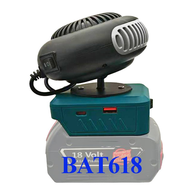 Power Tool Parts Lithium Electric Power Warm Air Blower Fan Heater Hot&Cold Wind Dual Mode For Makita For Bosch Li-ion Battery
