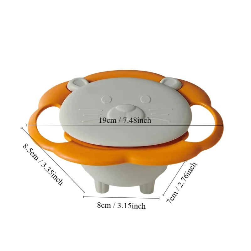 Baby Baby CHILDREN'S Bowl 360 Degree Rotation Gyro Bowl Lion Bowl Balance Bowl Do Not Pour Anti-scald and Anti-fall Eating Bowl