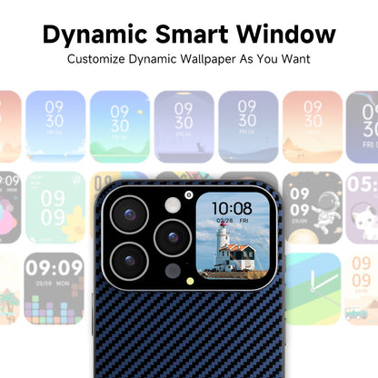 Capa de Celular 2025 com Tela de 1.83'' para Prévia de Selfie, Fundo Personalizado de Foto/Vídeo e Push de Mensagens para iPhone Apple — Presente