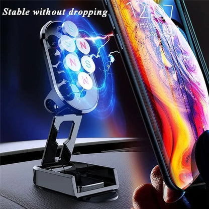 Car Mobile Phone Holder Folding Magnet Cell Phone Stand in Car GPS Support For iPhone Xiaomi 360° Rotatable Mount