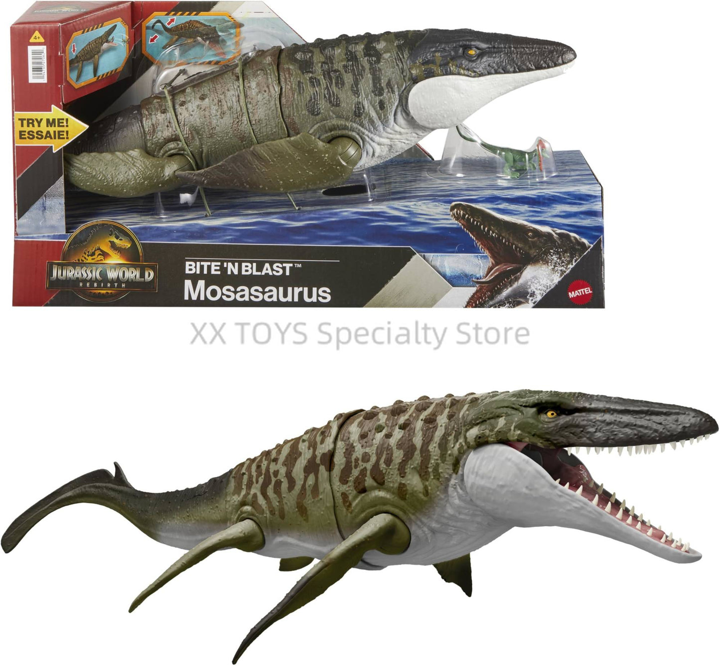 Jurassic World Rebirth Mosasaurus Distortus Rex Tyrannosaurus Rex Dinossauro Boneco de Ação com Luz e Som Presentes de Aniversário para Meninos
