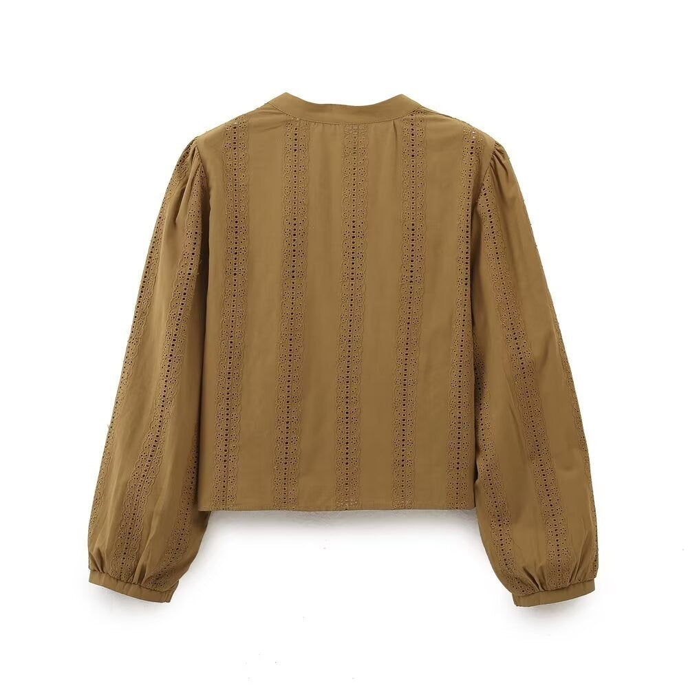 Embroidery Blouses For Lady Y2K Tops Harajuku Fashion Vintage Blouse Elegant Women's Luxury Blouses Long Sleeve Shirt