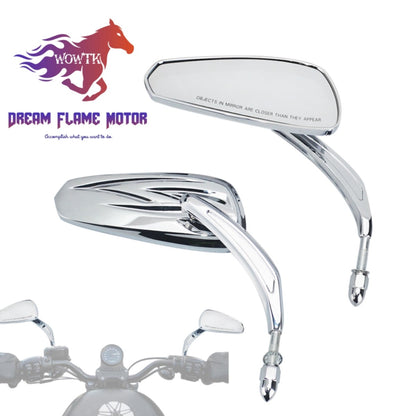 Espelhos Retrovisores Laterais de Guidão 5/16" para Motocicletas Harley Honda Davidson Sportster Fat Boy FLSTF Road King Street Glide 88-24