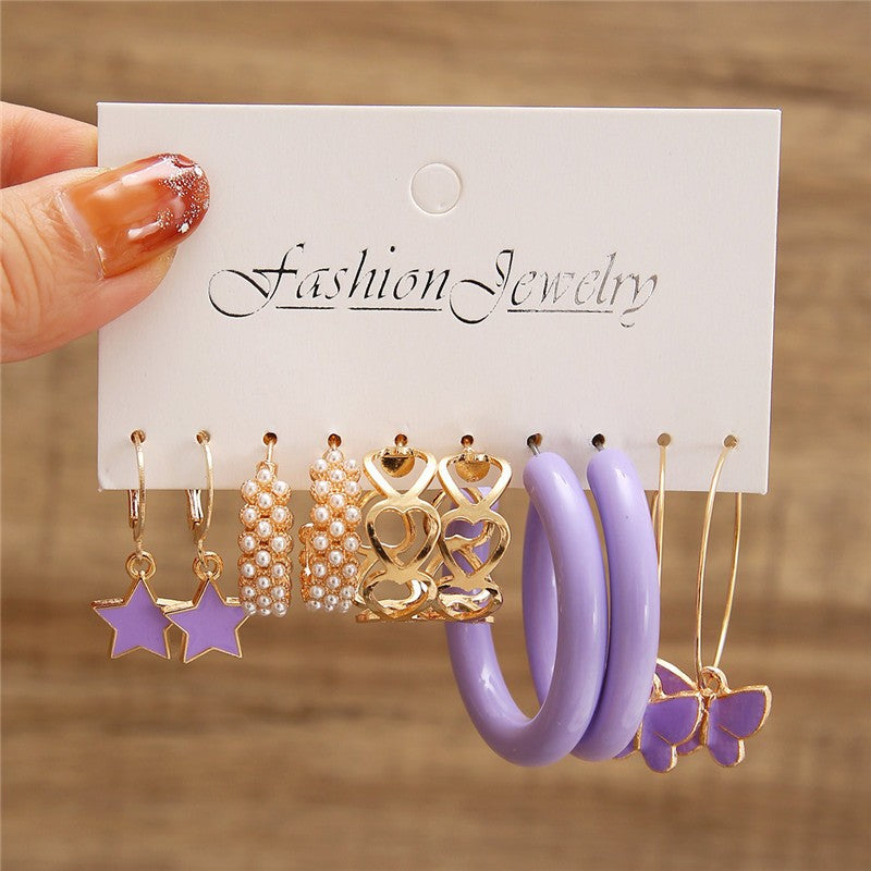 Brincos Grandes de Coração Dourado e Prateado YOBEST para Mulheres, Conjunto de Brincos Borboleta Pendurados, Presentes de Joias Femininas, Nova Moda, 2025