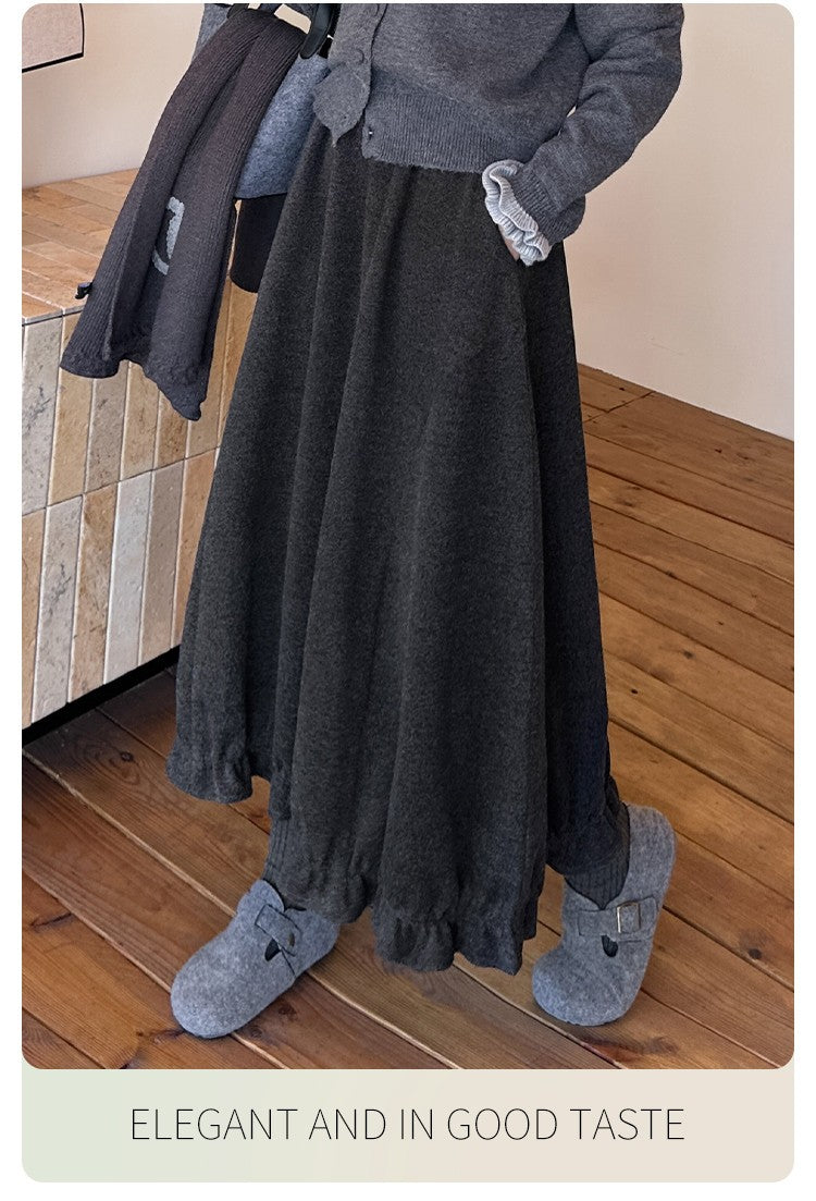 LOUISYAO Sweet Vintage Bouquet Skirt 2025 Winter Skirts Ofice Lady Fashion Premium  Senior Exquisite Long Women's A-Line Skirt