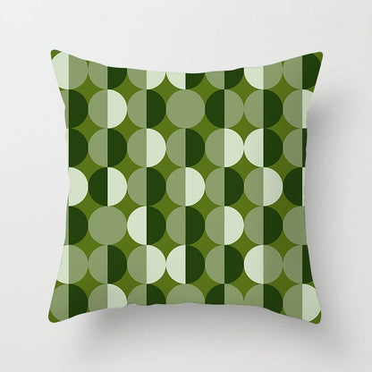 Sweet Mint Green Print Cushion Covers Fresh Art Pattern Geometric Pillowcase Fashion 45*45cm Decorative Throw Pillows Case