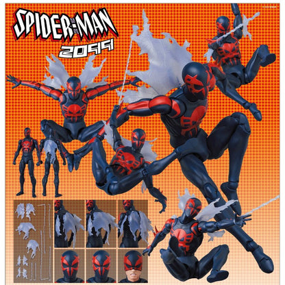 NOVO MAFEX 239 Homem-Aranha 2099 Versão Comic Escala 1/12 6 polegadas Boneco Móvel Artesanal Genuíno Boneco de Ação de Brinquedo