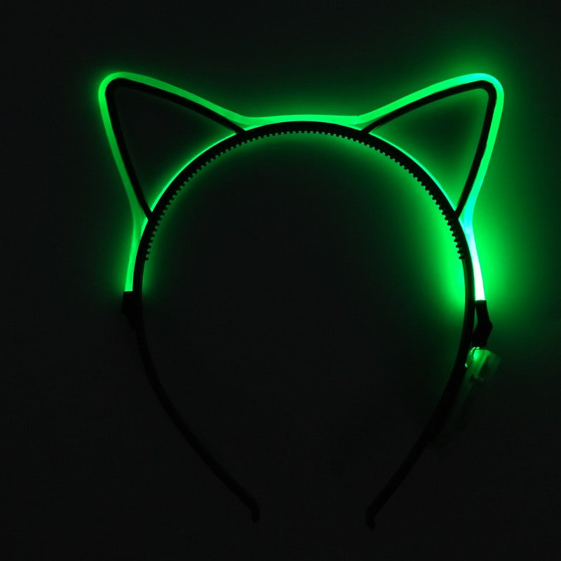 Luminous Cat Ears LED Hair Band Kawaii Accessories Cosplay Supplies Glowing Colorful Headband For Birthday Christmas